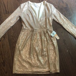 Gianni Bini Gold Sequin dress Brand New with tags